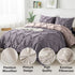 The White Moss Hannah Reversible Print Pinch Pleat AC Comforter With 2 Pillow Cover